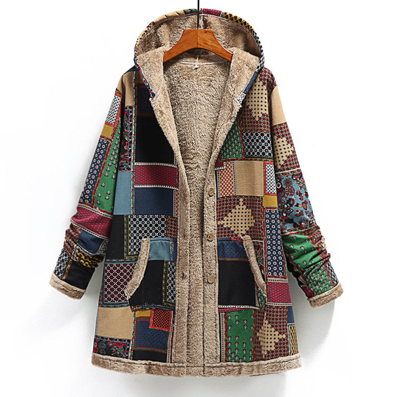 Fleece Patchwork Coat