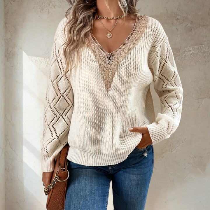 Knitted V-Neck Sweater