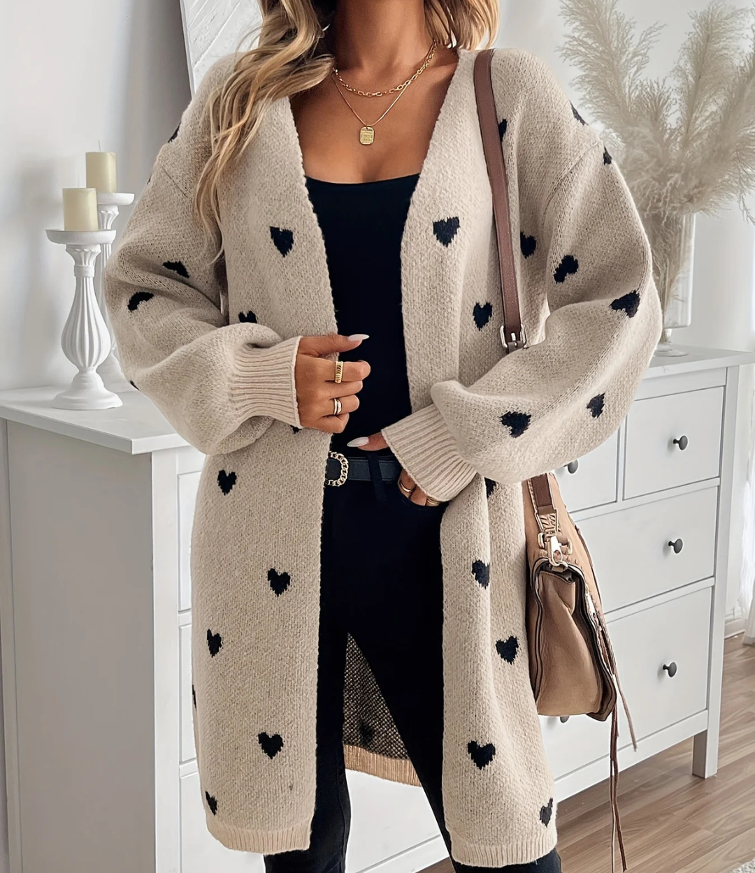 Love Cardigan with Heart Motif