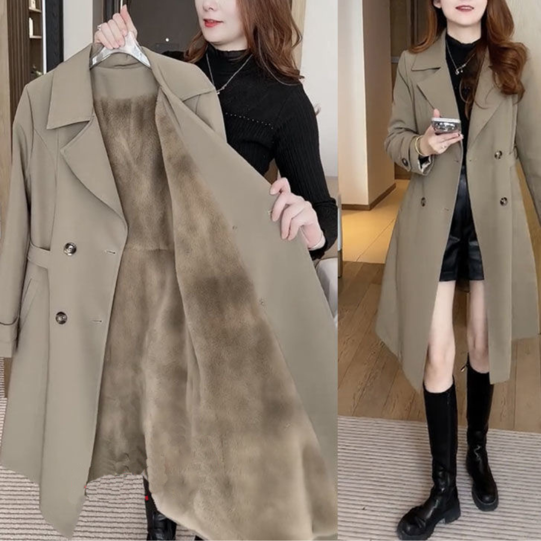 Trench coat with soft inside