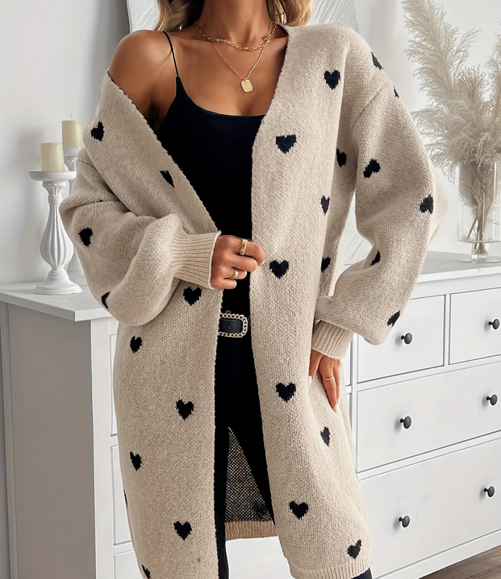 Love Cardigan with Heart Motif