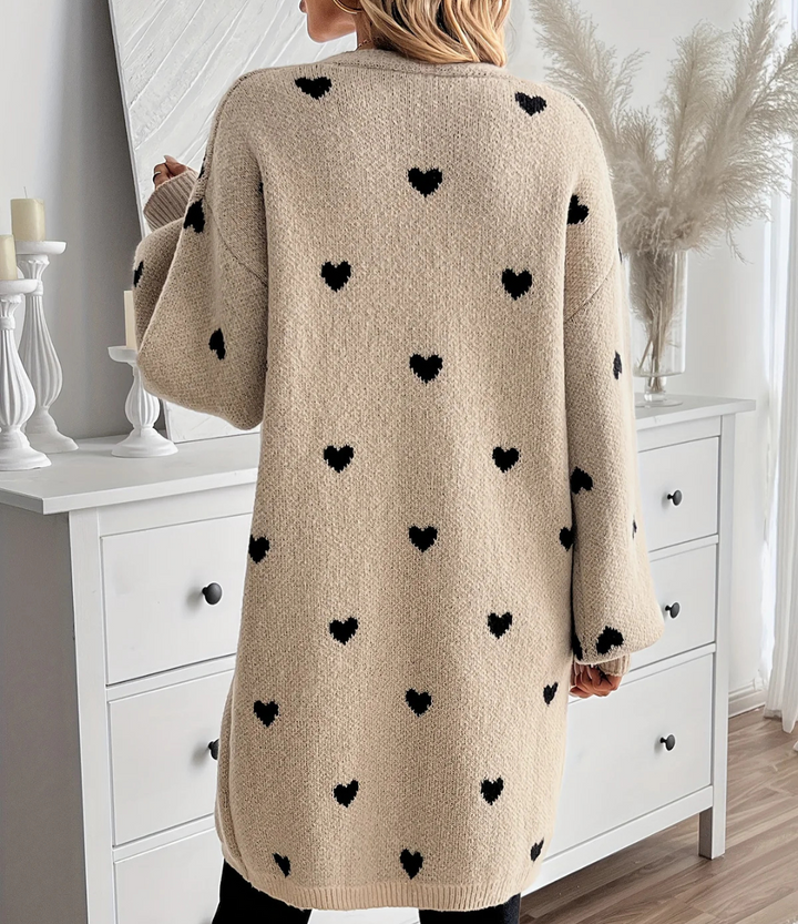 Love Cardigan with Heart Motif
