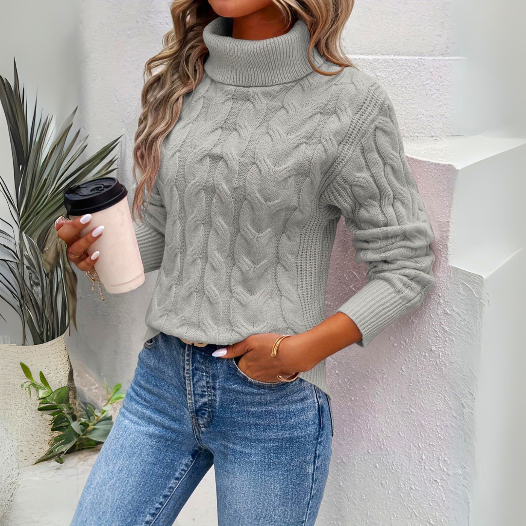 Knitted turtleneck sweater