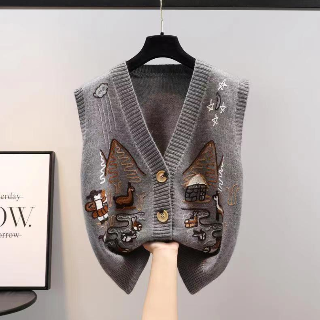 Artistic Knitted Vest