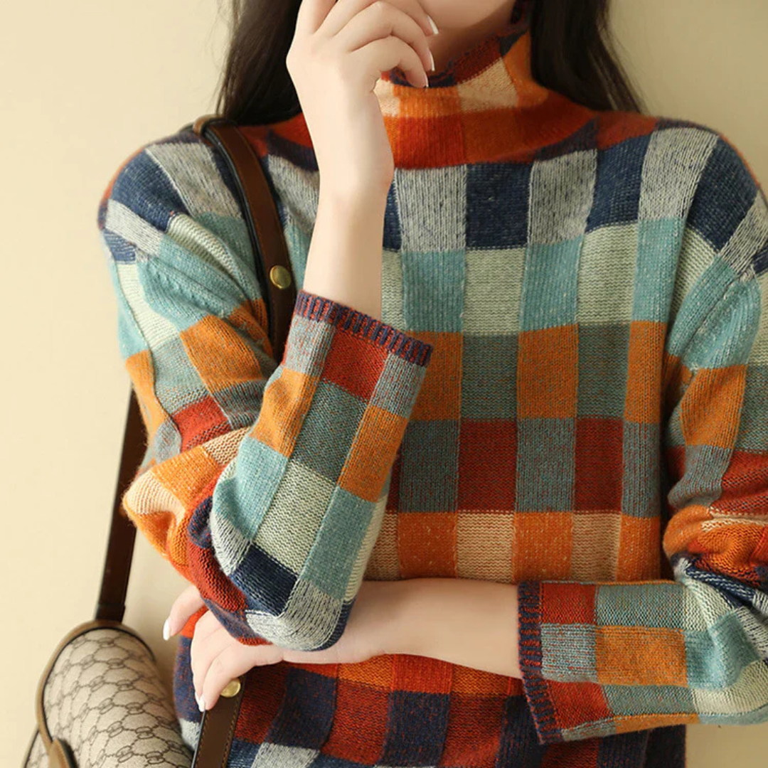 Turtleneck Sweater in Bouclé Wool