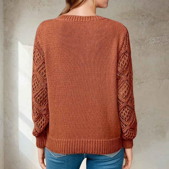 Elegant sweater with V-neck