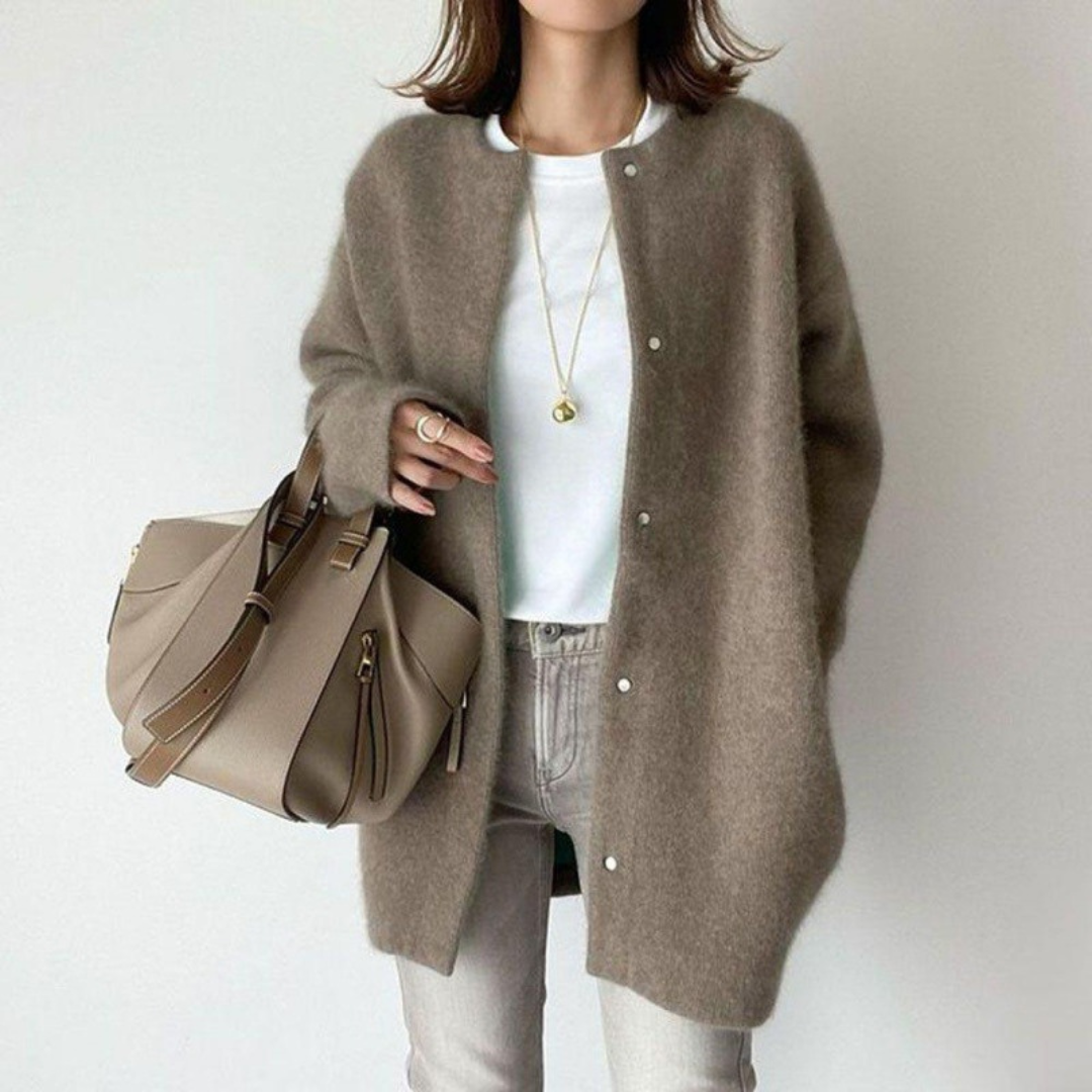 Elegant Cashmere Feel Cardigan