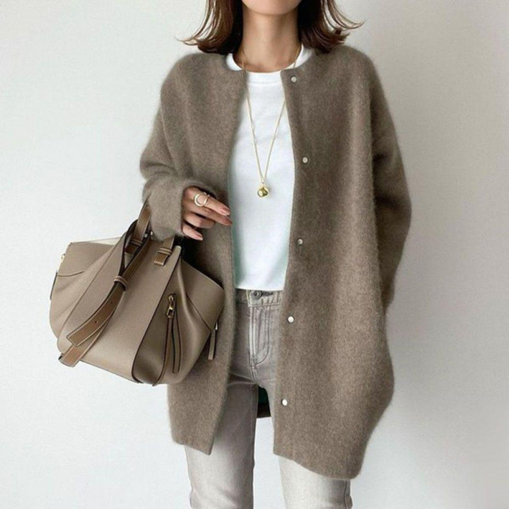Elegant Cashmere Feel Cardigan