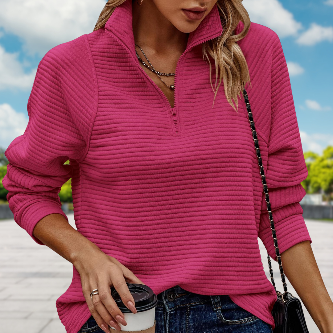 Elegant Zip-Up Sweatshirt
