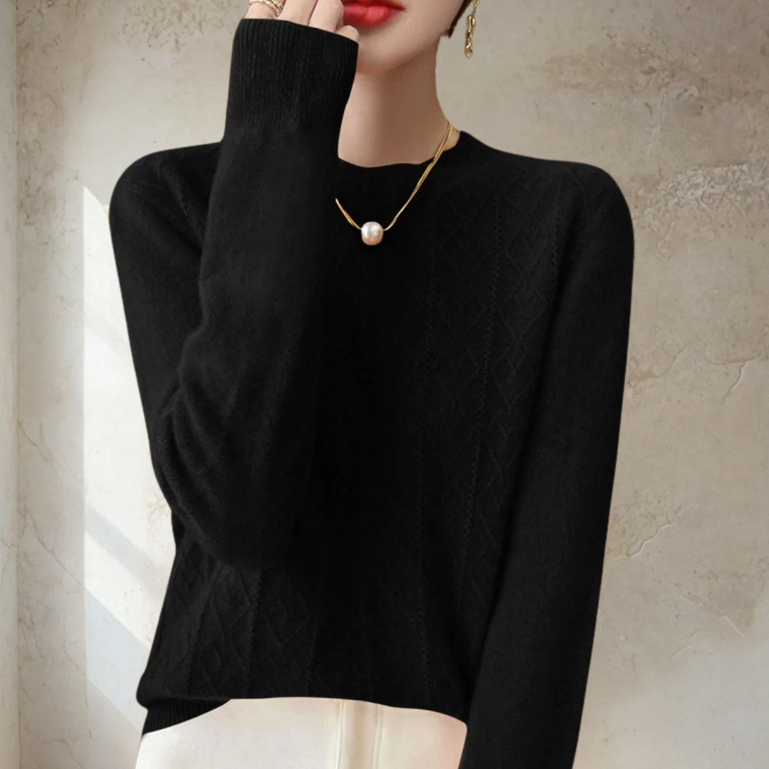 Chic Textured Knit Sweater