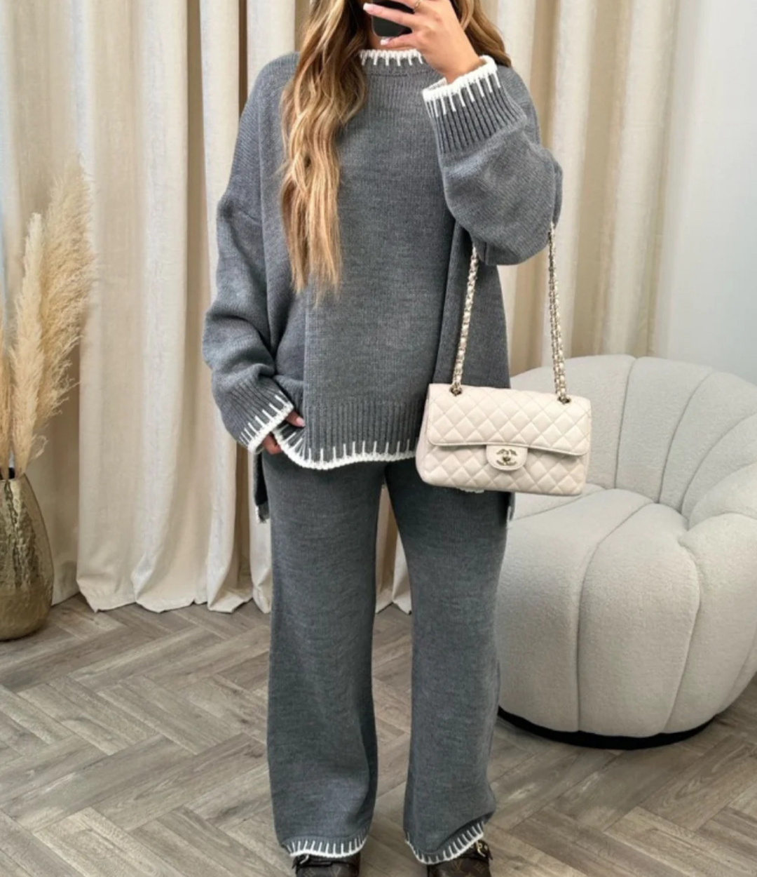 Trendy Chunky Knit Set