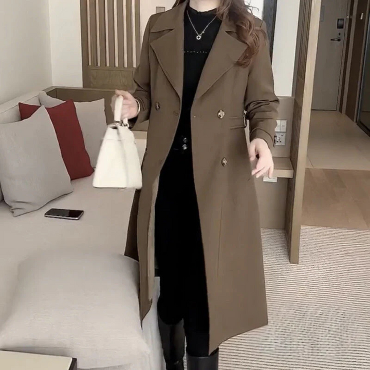 Trench coat with soft inside