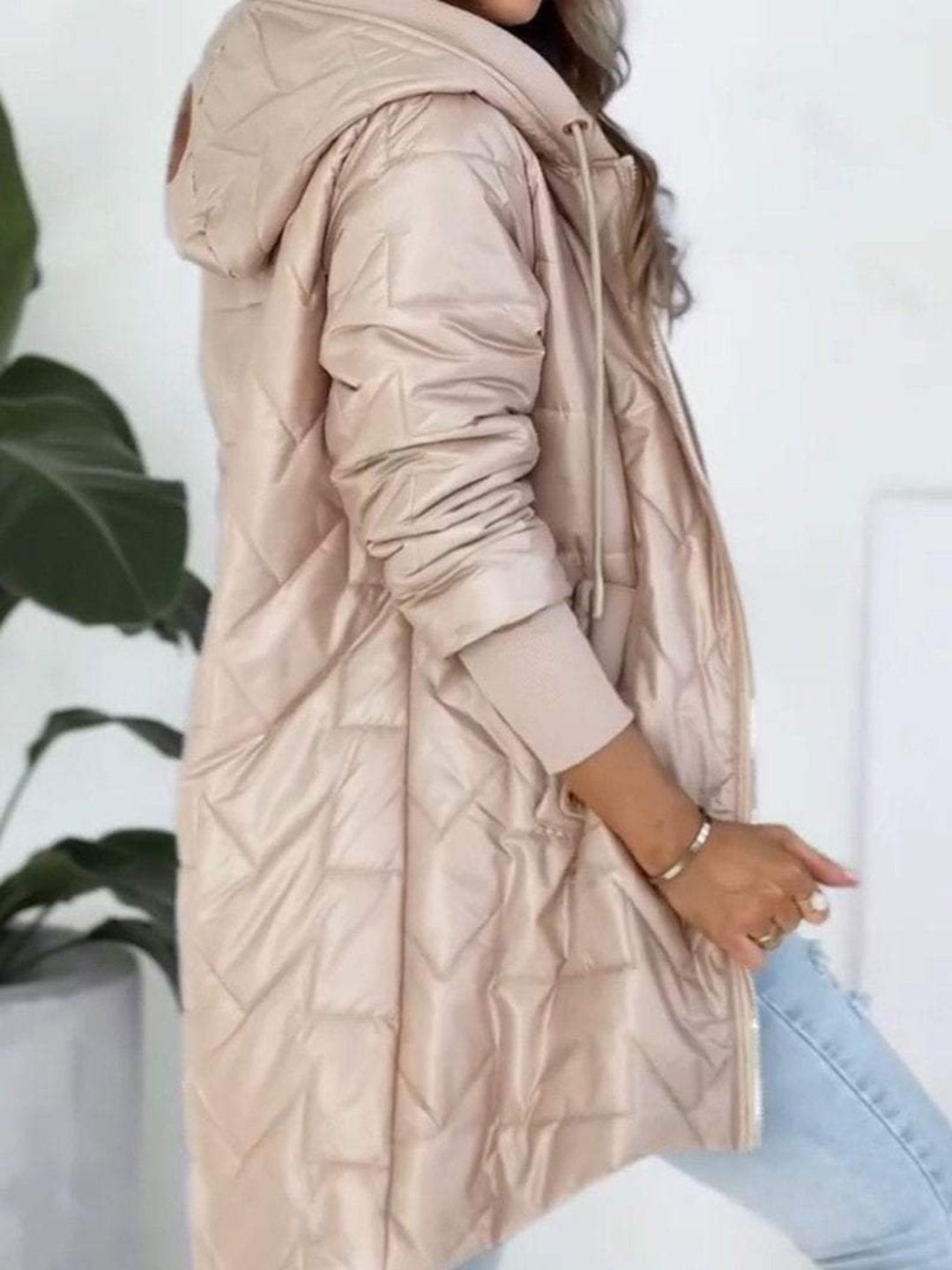 Glossy winter coat