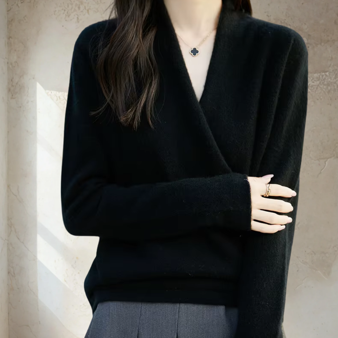 Elegant Wrap Sweater