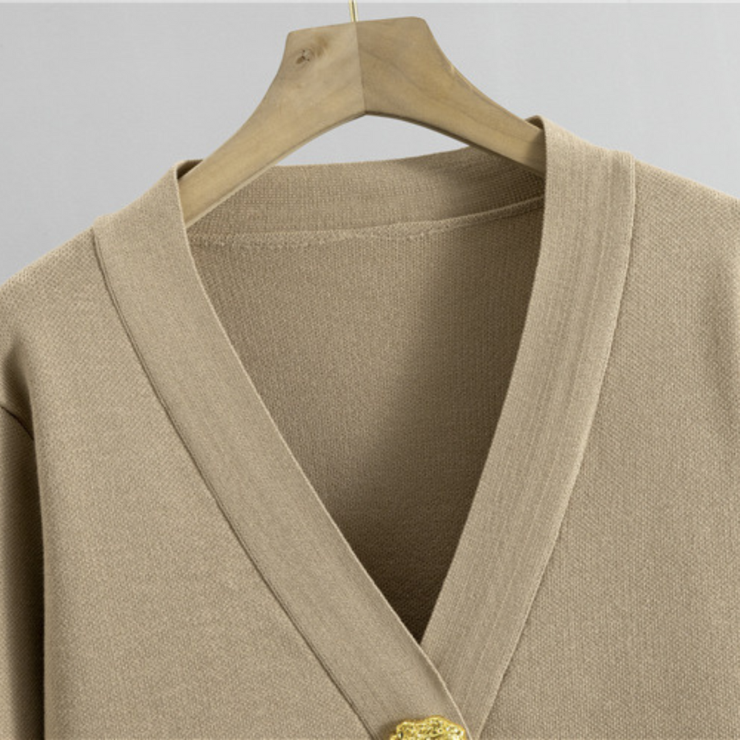 Golden Detail Knit Set