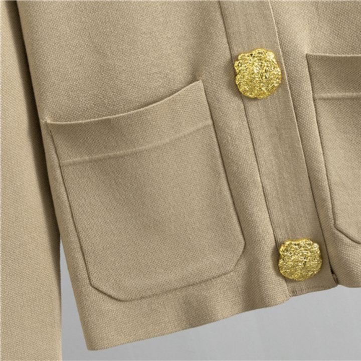 Golden Detail Knit Set