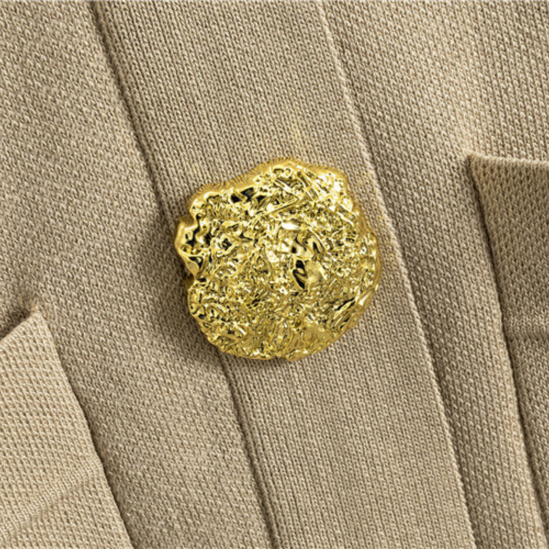 Golden Detail Knit Set