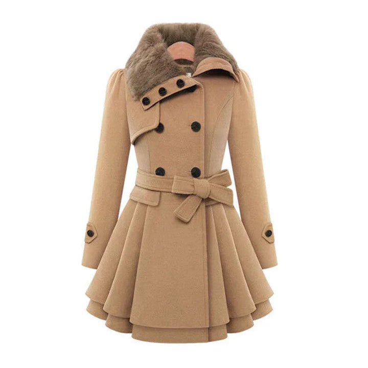 Trench Coat with Vegan Fur