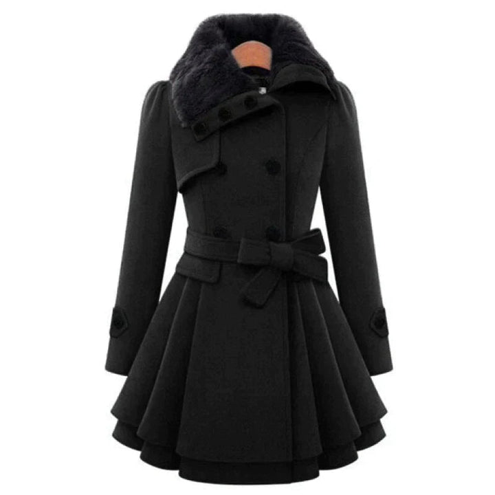 Trench Coat with Vegan Fur