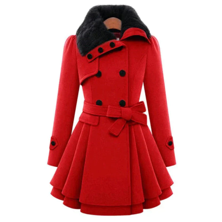 Trench Coat with Vegan Fur