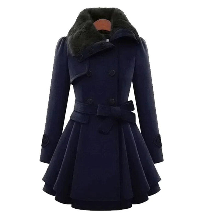 Trench Coat with Vegan Fur