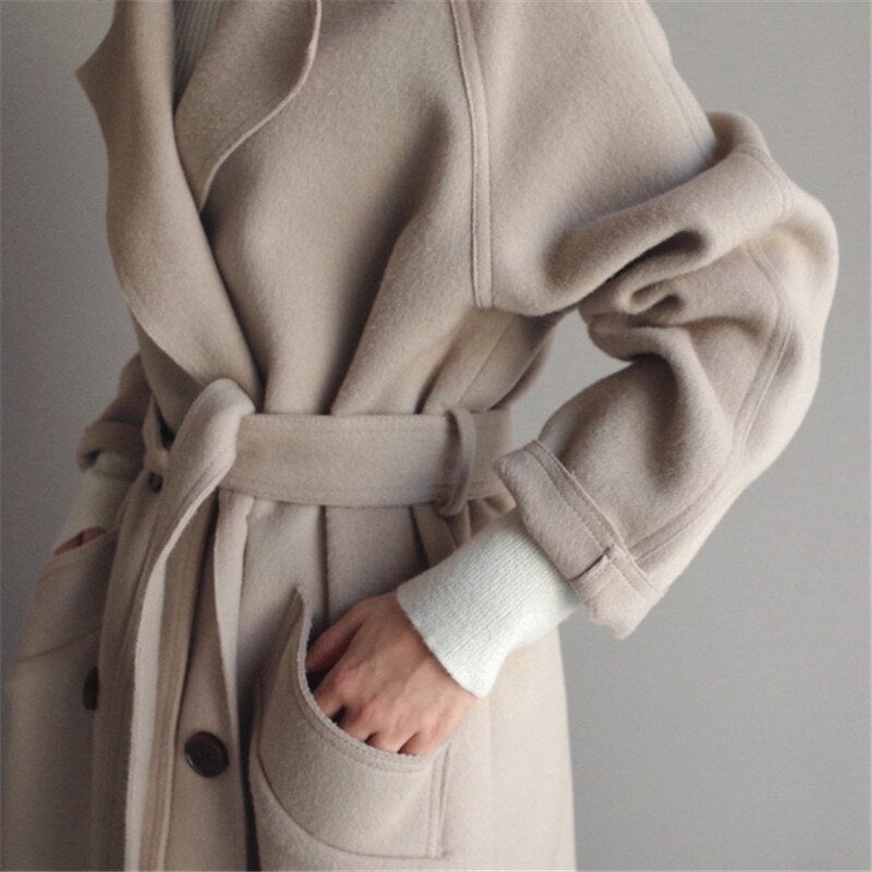 Elegant and Timeless Wool Trench Coat