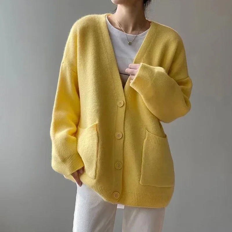 Breathable knitted cardigan