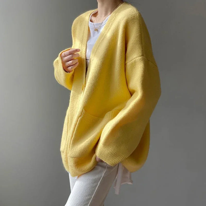 Breathable knitted cardigan