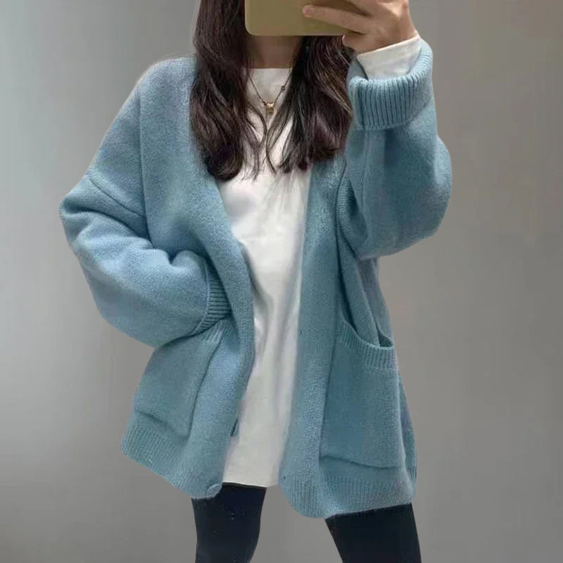 Breathable knitted cardigan