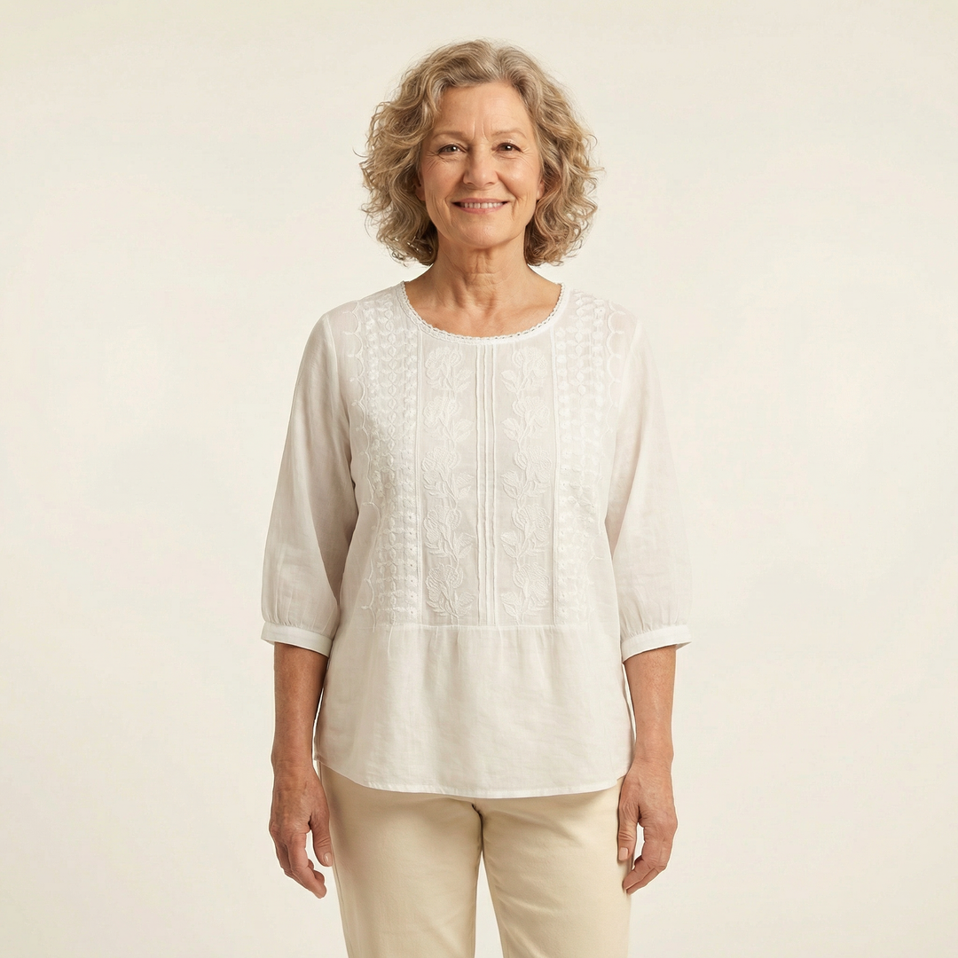 Celine Cotton-Linen Blouse