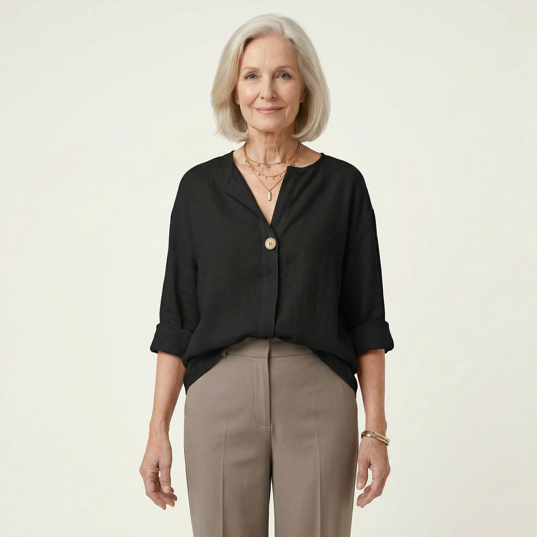 Aria Linen Blouse
