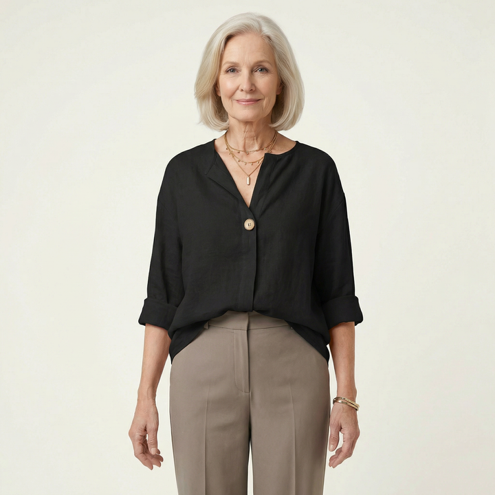 Aria Linen Blouse