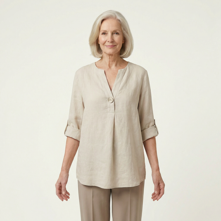 Aria Linen Blouse