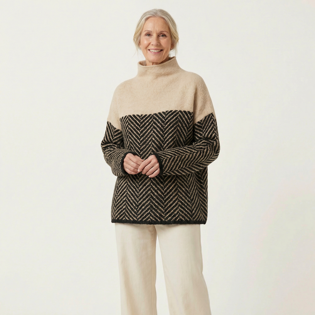 Elegant Oversized Woven Knit Sweater
