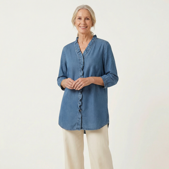 Elena Ruffle Blouse