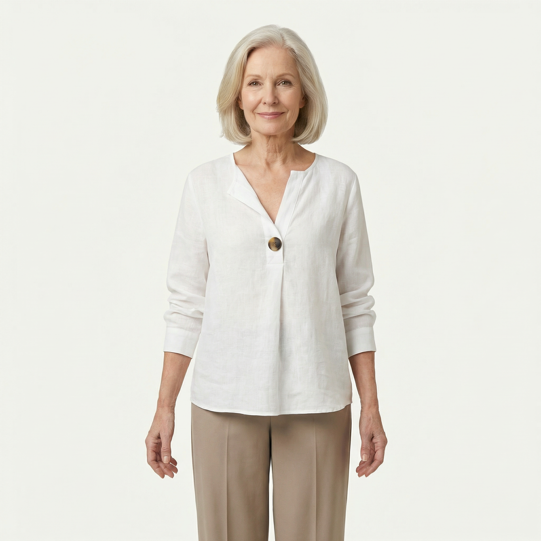 Aria Linen Blouse