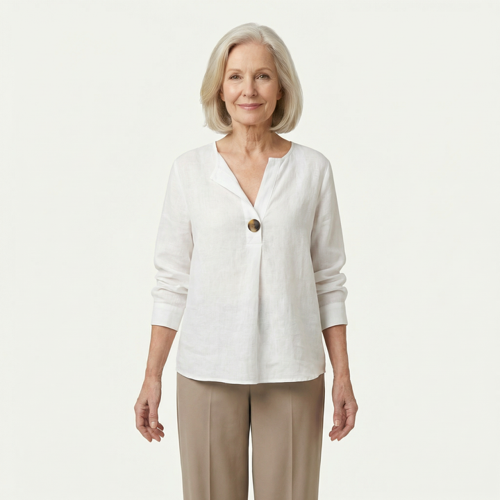 Aria Linen Blouse
