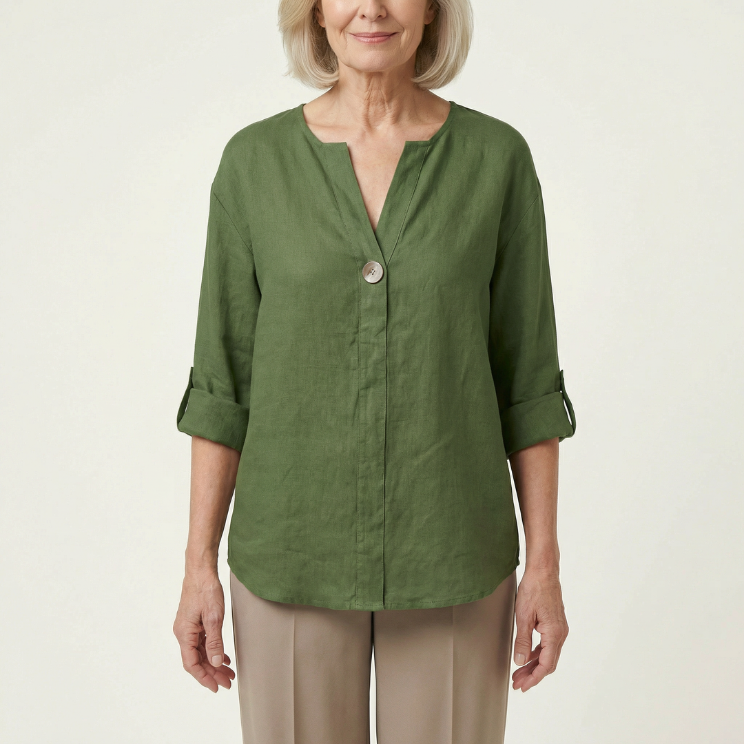 Aria Linen Blouse
