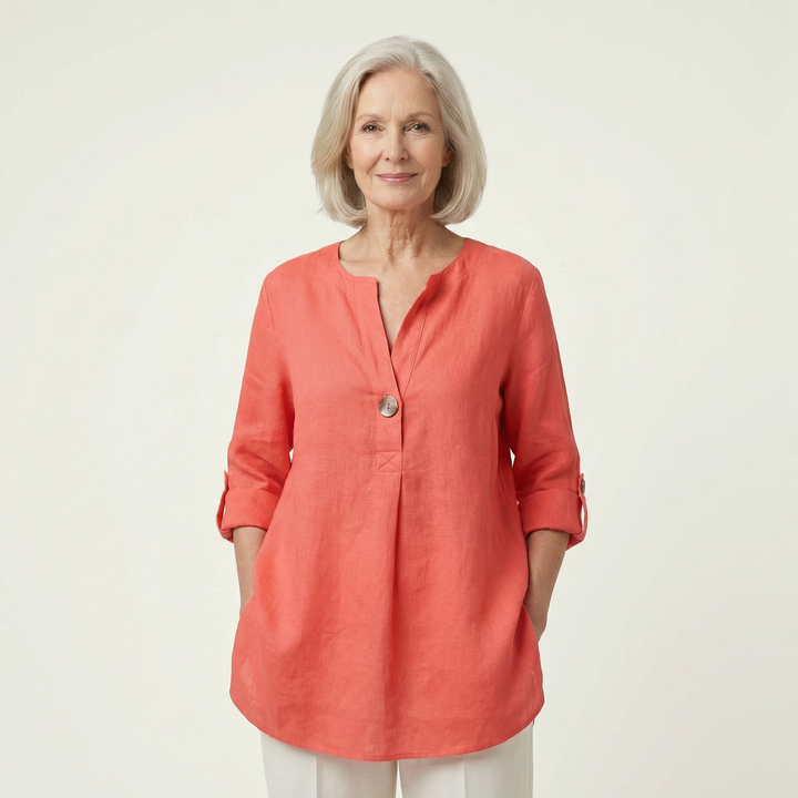 Aria Linen Blouse