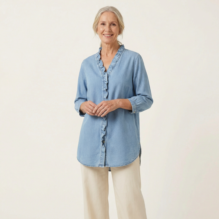 Elena Ruffle Blouse