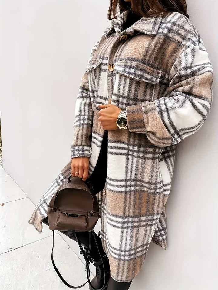 Elegant and Versatile Plaid Jacket