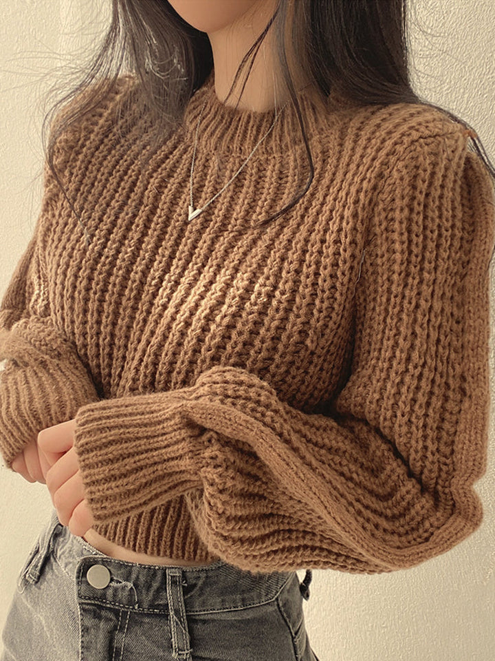 Cropped Knit Sweater