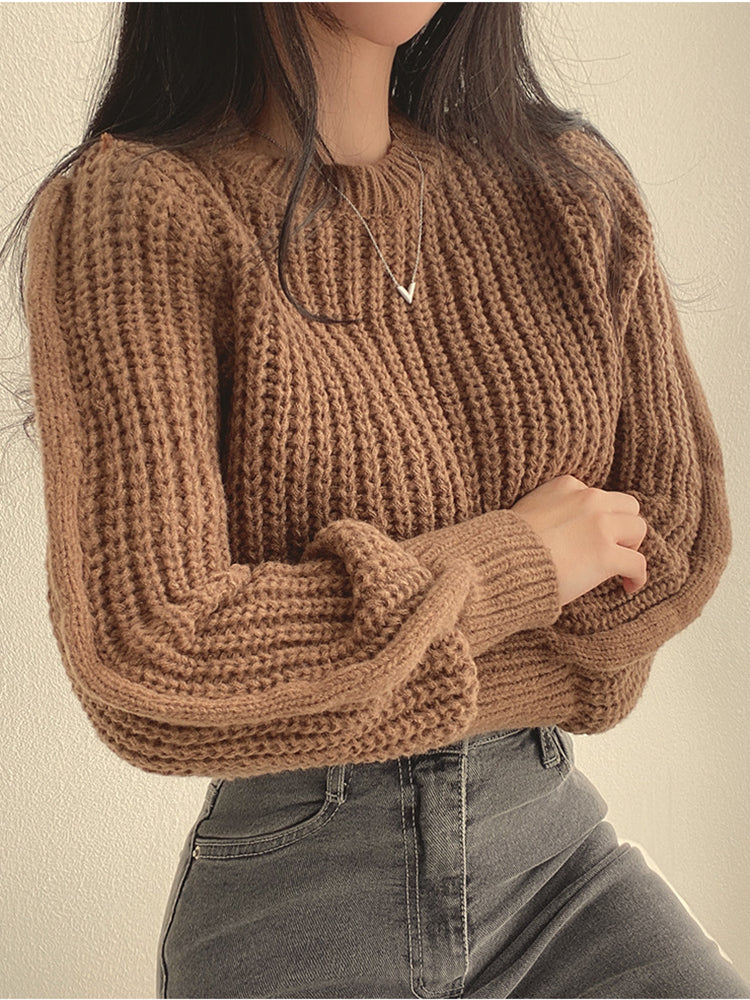 Cropped Knit Sweater