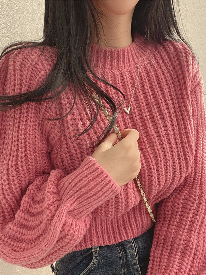 Cropped Knit Sweater