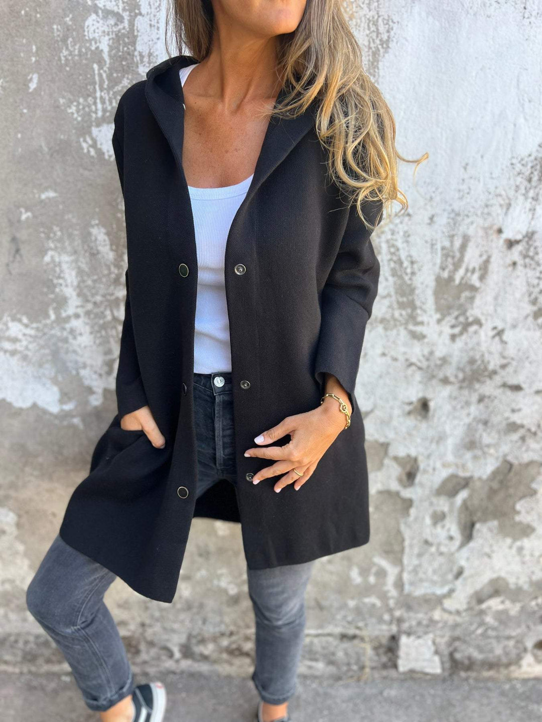 casual hooded cardigan