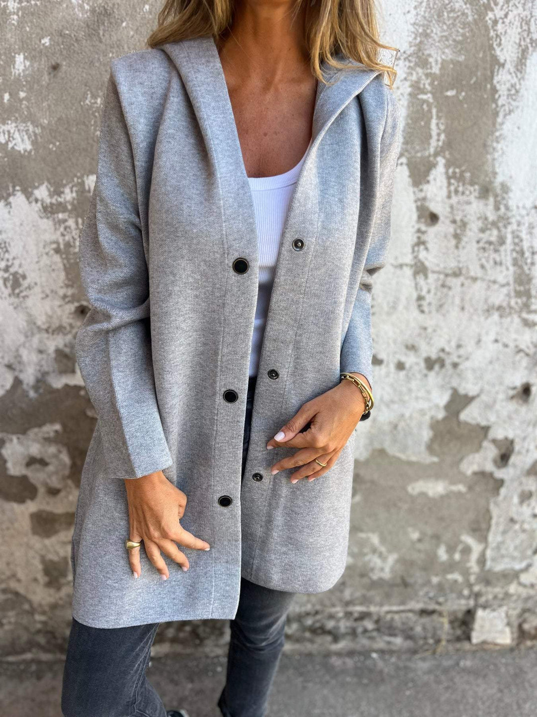 casual hooded cardigan